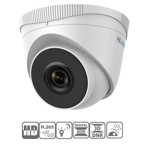 HiLook, IPC-T220H-U[4mm], 2MP IR Fixed Network Turret Camera - 4mm